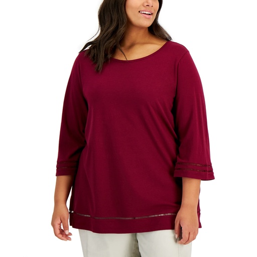 Blusa con cuello redondo