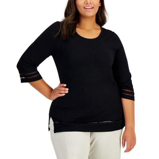 Blusa con cuello redondo