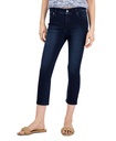 Jeans crop skinny de tiro medio