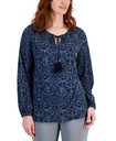 Blusa cuello redondo manga larga