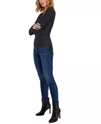 Blusa cuello en v manga larga