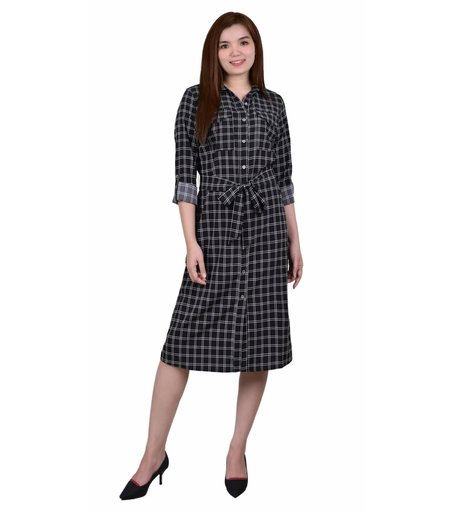 Vestido camisero a cuadros