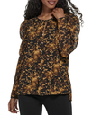 Blusa de chiffon con cierre de botones