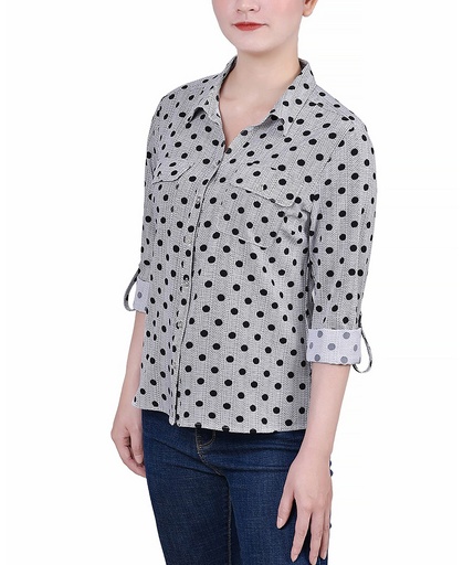 Blusa con bolsillos en el pecho