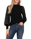 Blusa con mangas de lentejuelas