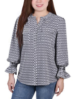Blusa con mangas y estampado Justin