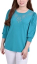 Blusa stretch con detalles en el frente