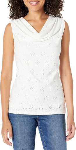 Blusa sin mangas con ojales