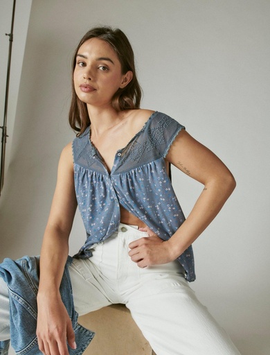 Blusa de tirantes bordados