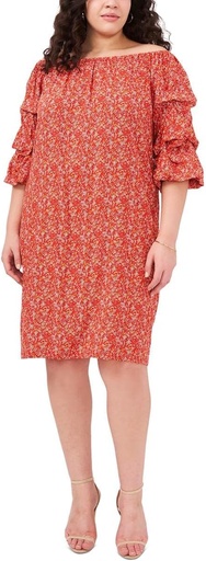 Vestido con mangas de burbuja