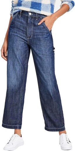 Jeans cargo de tiro medio