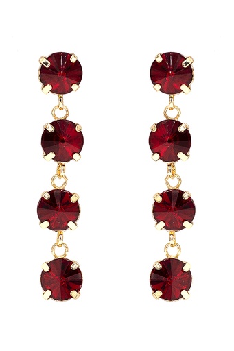 [1780043] Aretes colgantes Rubí