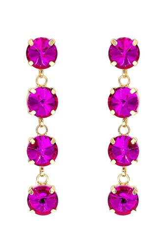 [1780045] Aretes colgantes con pedrería