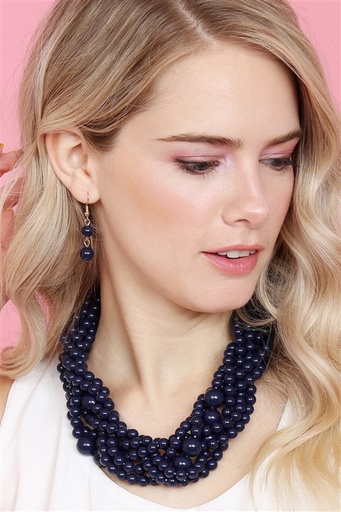 [1780055] Juego de collar con aretes de piedras