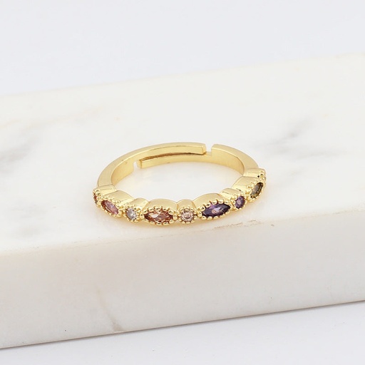 [1790006] Anillo con incrustación de circonias