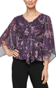 Blusa de gasa floral plisada