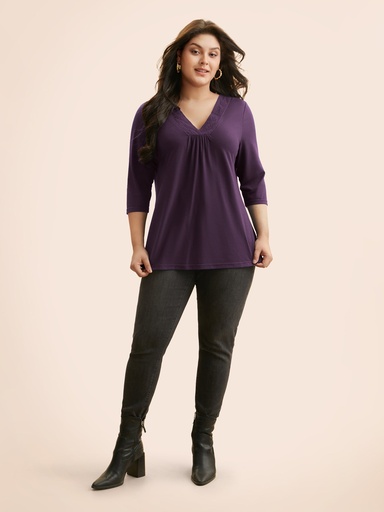 Blusa con bordado de Patchwork