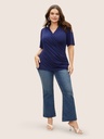 Blusa de punto traslapada
