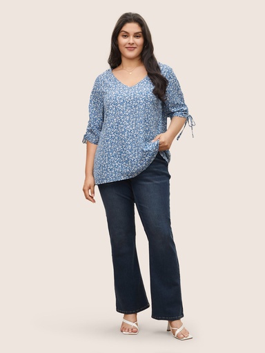 Blusa con mangas anudadas