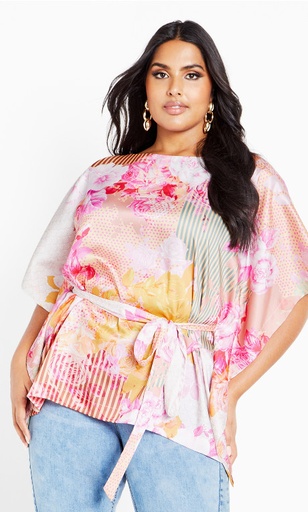 Blusa satinada Sunset Rose