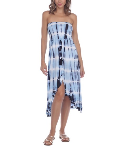 Vestido de baño strapless Tie Dye