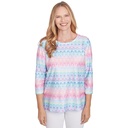 Blusa Biadere con cuello redondo