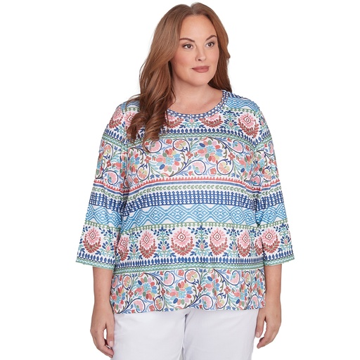 Blusa Biadere con cuello redondo (copia)