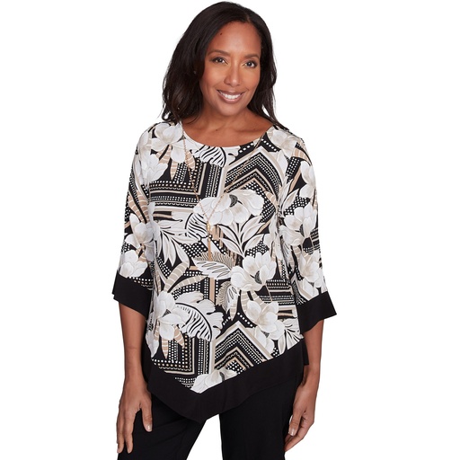 Blusa de geométrico vertical con collar (copia)