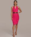 Vestido corto con cinturón de hebilla (copia)