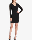 Vestido drapeado con mangas adornadas