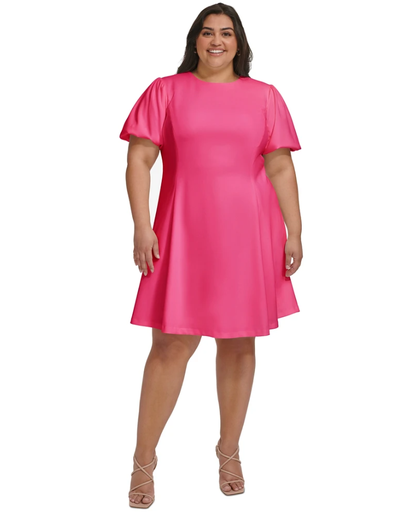 Vestido tubo con mangas abullonadas (copia)