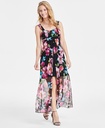 Vestido maxi floral escote corazón