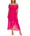 Vestido maxi de hombros descubiertos