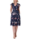 Vestido midi con mangas abullonadas