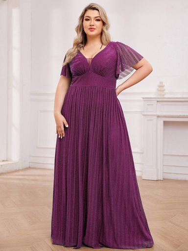 Vestido largo con cintura fruncida