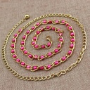 Cinturón de cadena con perlas