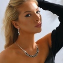 Juego de collar con aretes de diamantes