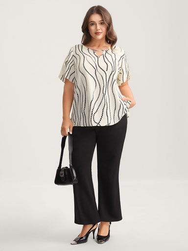 Blusa con estampado de puntos