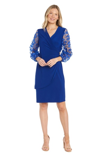 Vestido de cóctel corto con estampado floral 3D