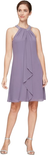 Vestido halter con pedrería