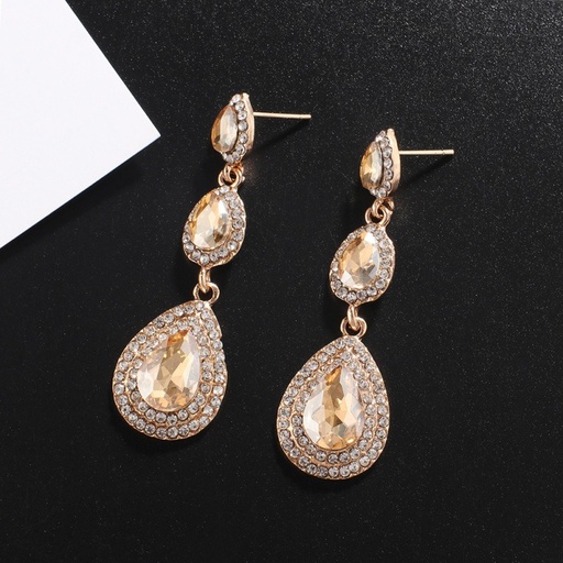 [2170000] Aretes con diamantes de gota de agua