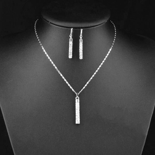 [2170033] Juego de collar con aretes largos