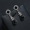 Pendientes de gema geométrica