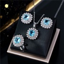 Juego de collar con aretes y anillo