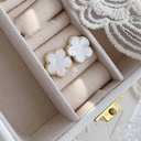 Aretes de trebol de 5 hojas