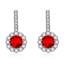 Aretes colgantes con diamantes