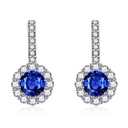 Aretes colgantes con diamantes