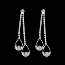 Aretes colgantes de diamantes