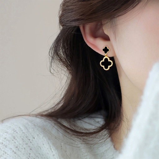 [2170170] Aretes de clip de trébol