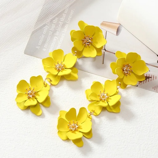 [2170196] Aretes largos florales